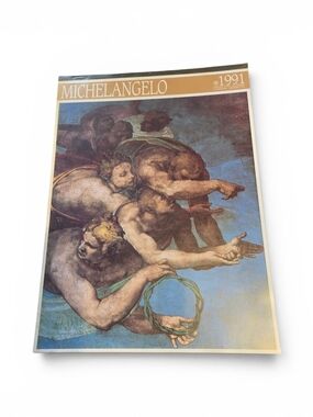 Michelangelo Teal & White Art Calendar Poster